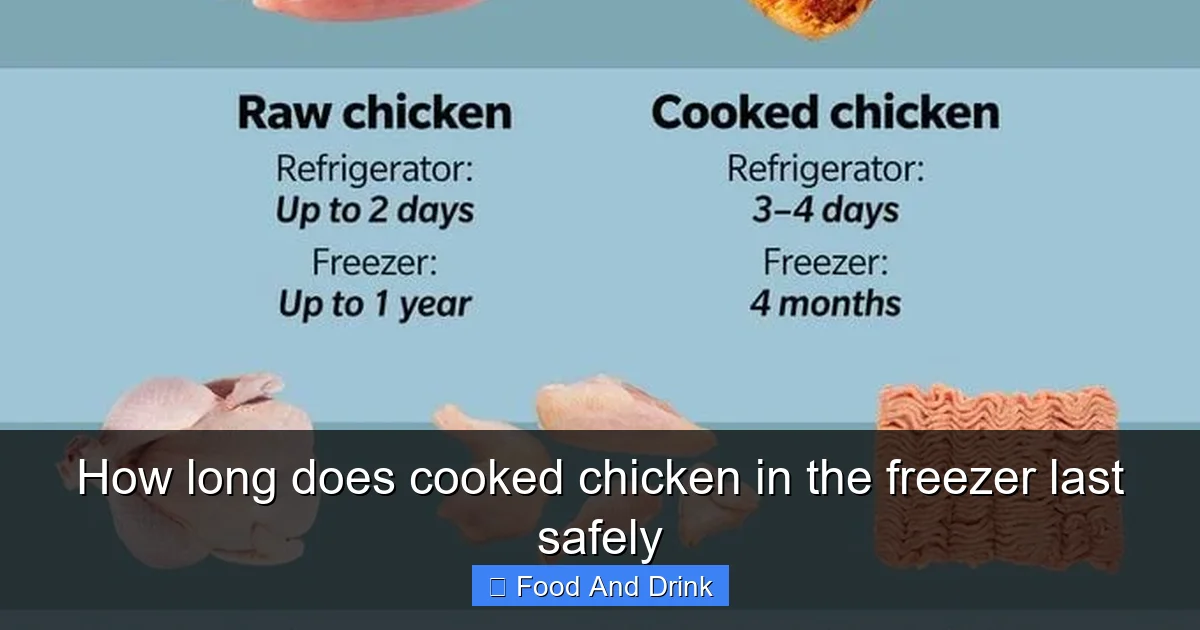 How long does cooked chicken in the freezer last safely