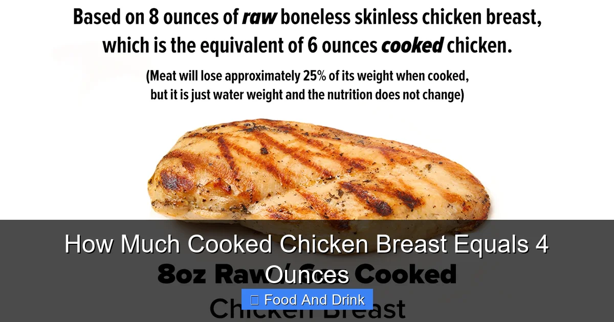 How Much Cooked Chicken Breast Equals 4 Ounces