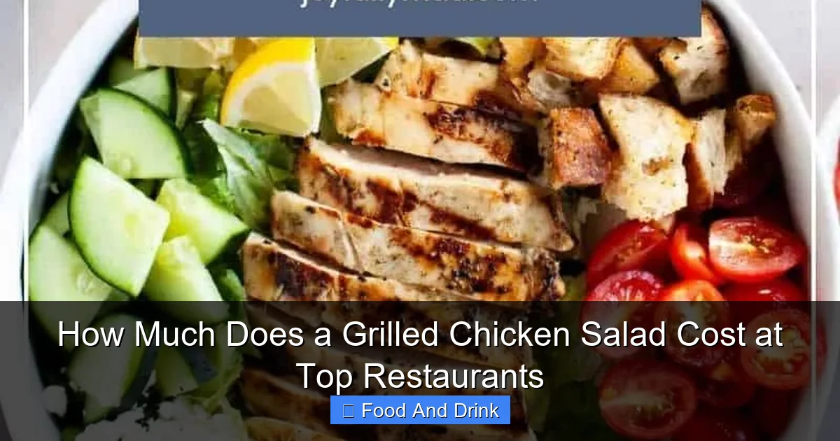 How Much Does a Grilled Chicken Salad Cost at Top Restaurants