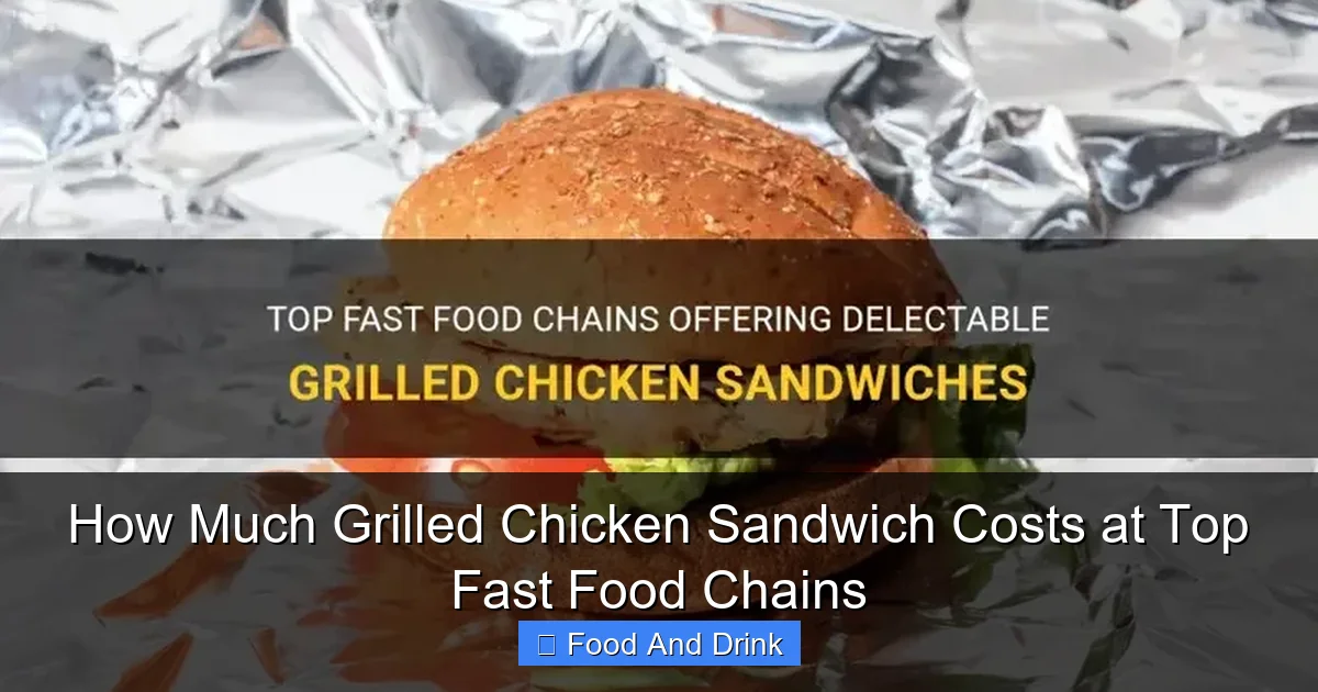 How Much Grilled Chicken Sandwich Costs at Top Fast Food Chains
