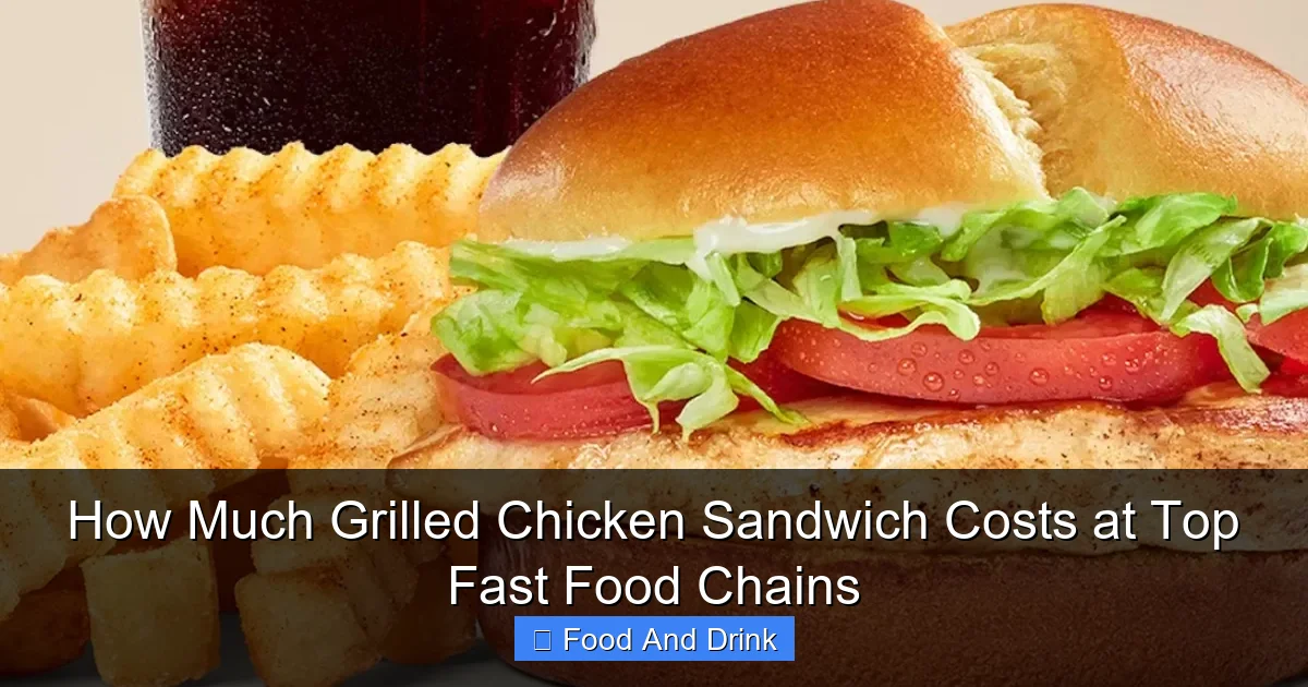 How Much Grilled Chicken Sandwich Costs at Top Fast Food Chains