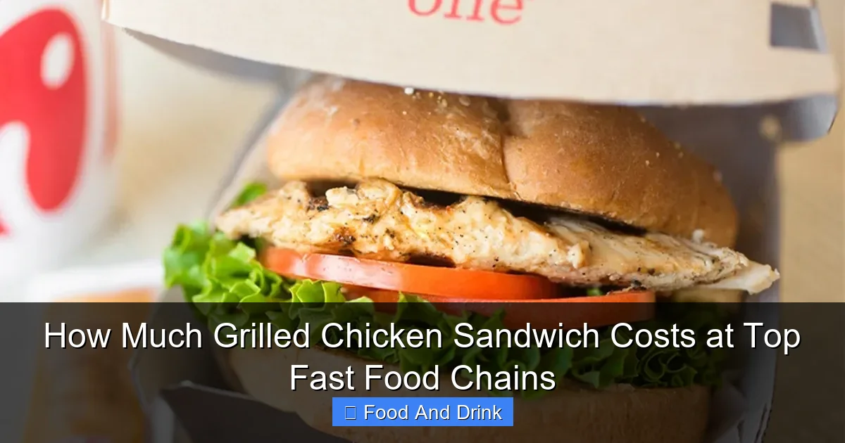 How Much Grilled Chicken Sandwich Costs at Top Fast Food Chains