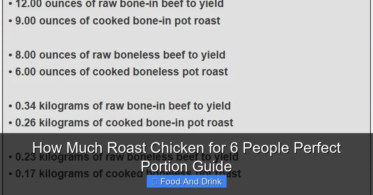 How Much Roast Chicken for 6 People Perfect Portion Guide