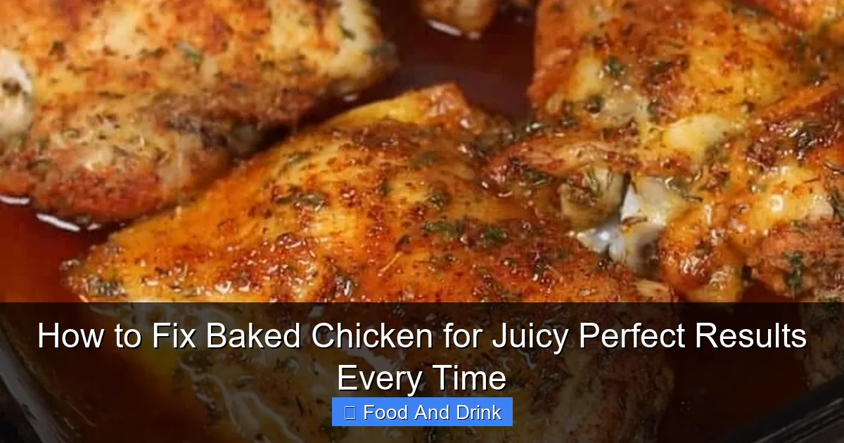 How to Fix Baked Chicken for Juicy Perfect Results Every Time