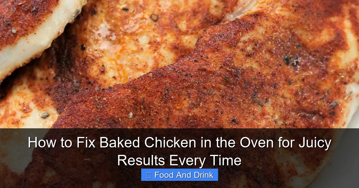 How to Fix Baked Chicken in the Oven for Juicy Results Every Time