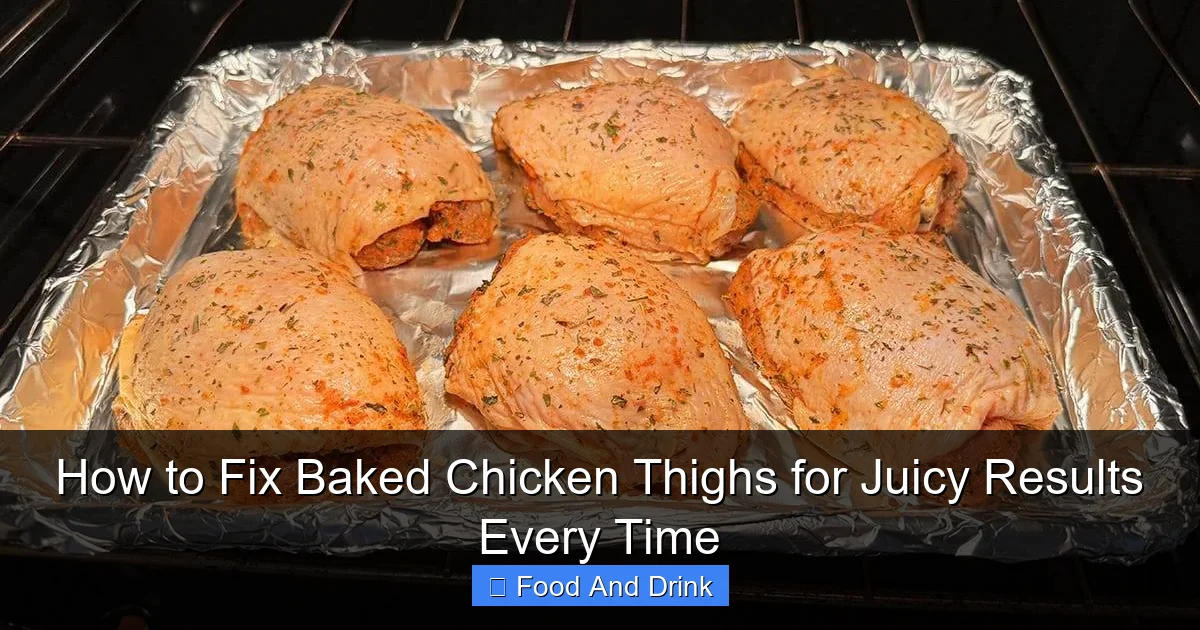 How to Fix Baked Chicken Thighs for Juicy Results Every Time