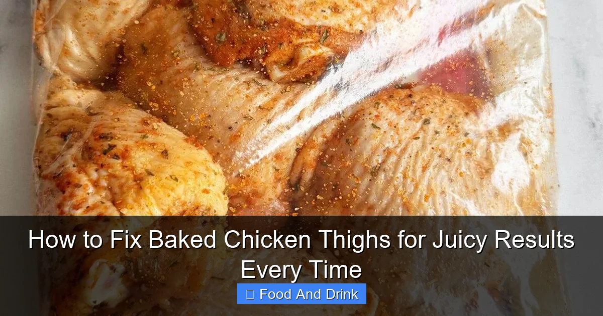 How to Fix Baked Chicken Thighs for Juicy Results Every Time