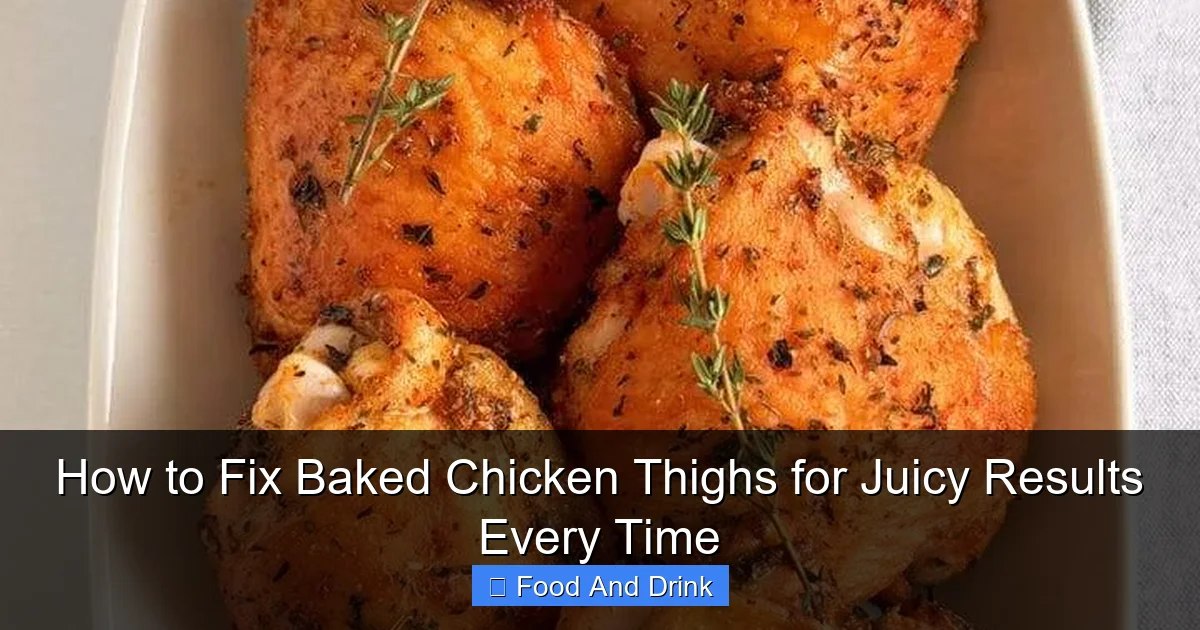 How to Fix Baked Chicken Thighs for Juicy Results Every Time
