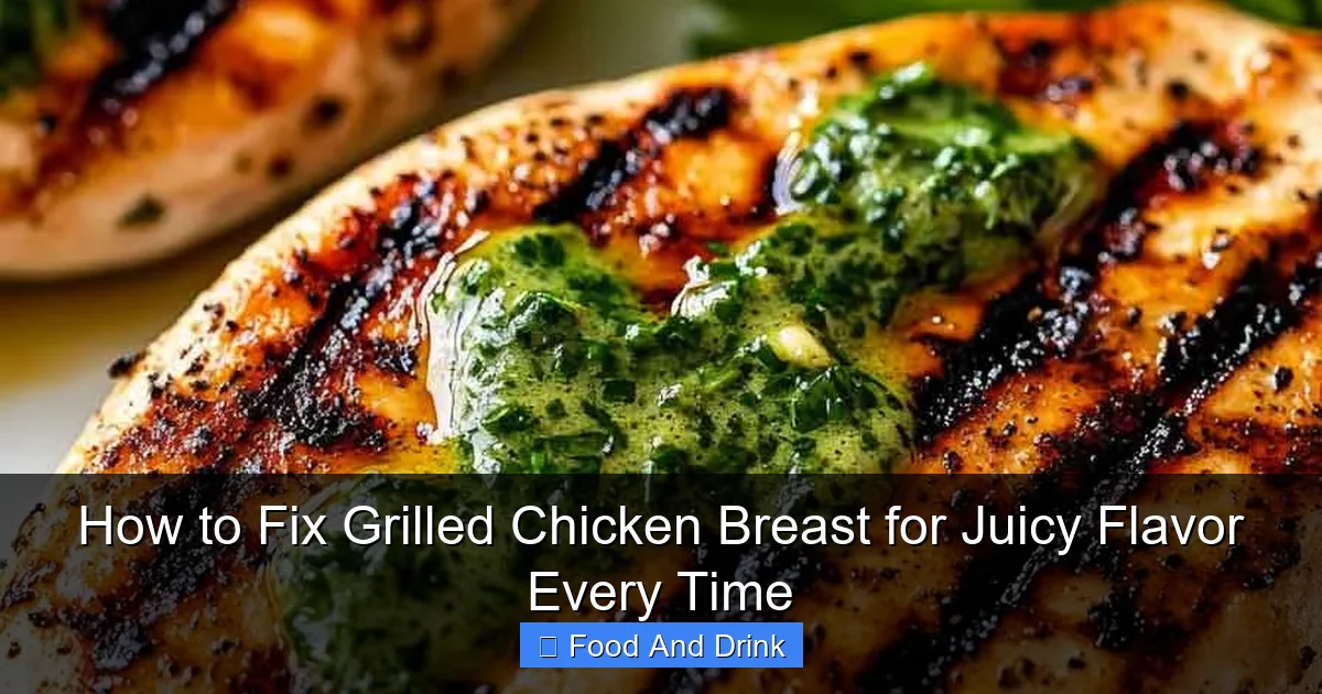 How to Fix Grilled Chicken Breast for Juicy Flavor Every Time
