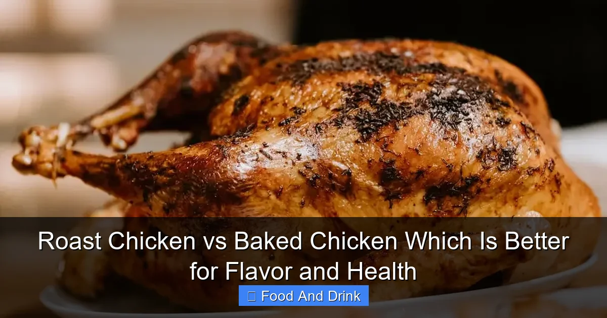 Roast Chicken vs Baked Chicken Which Is Better for Flavor and Health