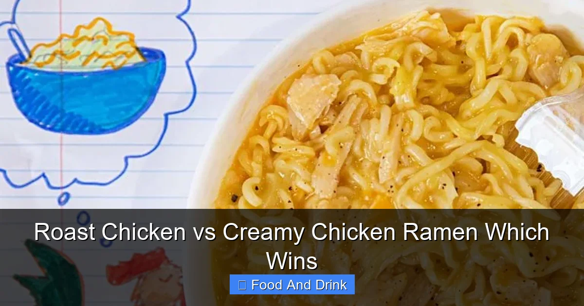 Roast Chicken vs Creamy Chicken Ramen Which Wins