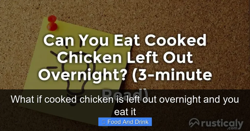 What if cooked chicken is left out overnight and you eat it