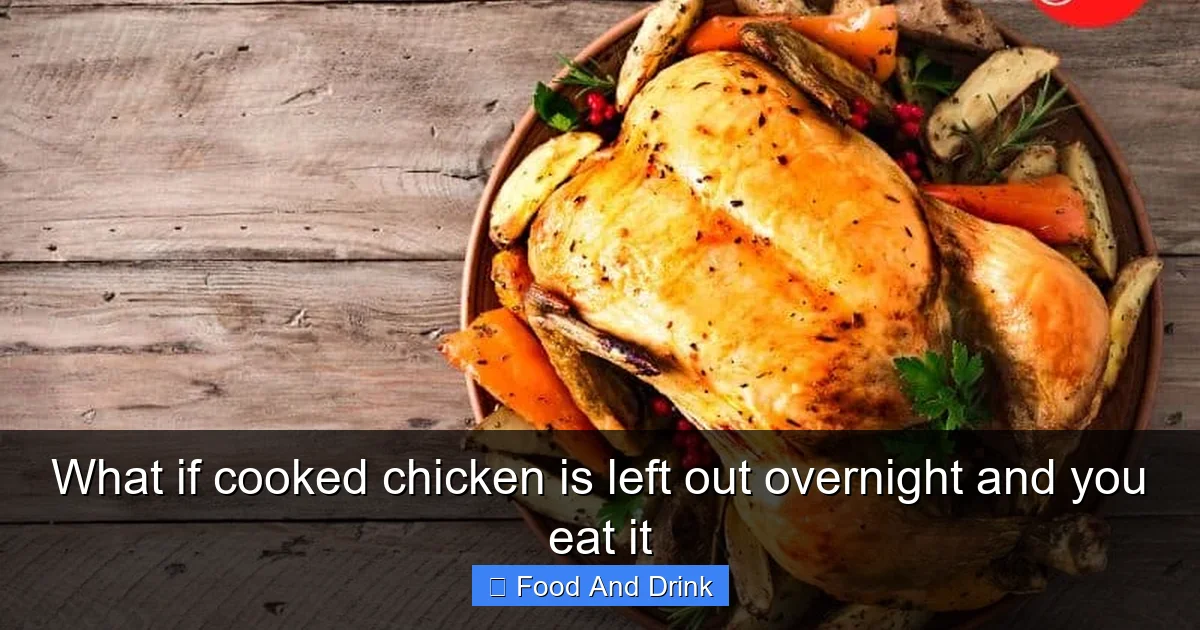 What if cooked chicken is left out overnight and you eat it