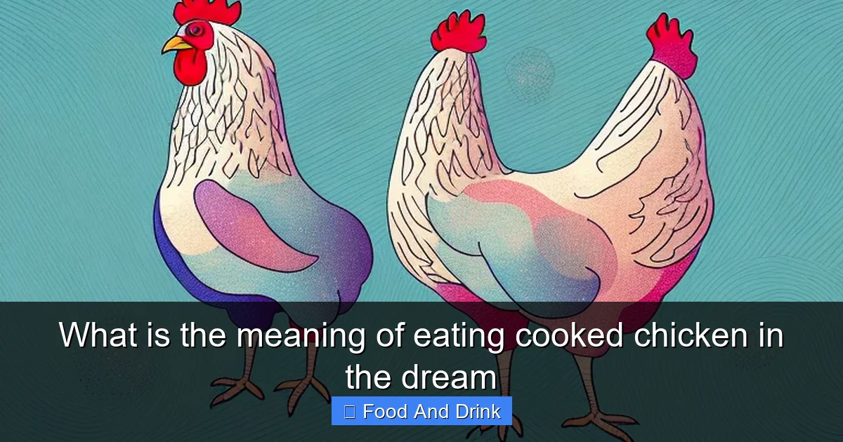 What is the meaning of eating cooked chicken in the dream