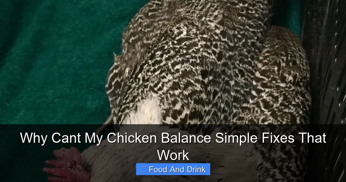Why Cant My Chicken Balance Simple Fixes That Work