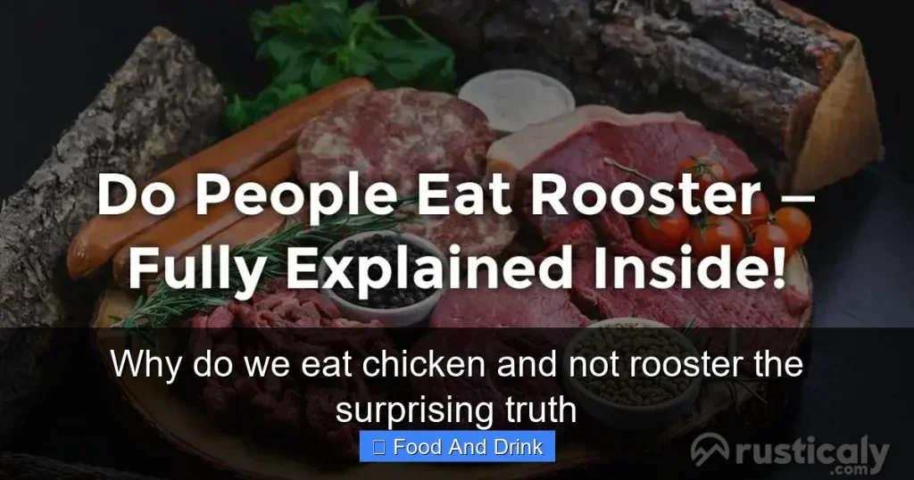 Why do we eat chicken and not rooster the surprising truth