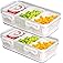 MineSign 2Pack Divided Snackle Box Review: Stackable Fridge Storage for Fruit &