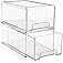 4 Pack Large Stackable Storage Drawers Review: Clear Acrylic Bathroom Organizers