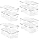 Stackable Refrigerator Organizer Bins Review: Clear Kitchen Storage with Handles